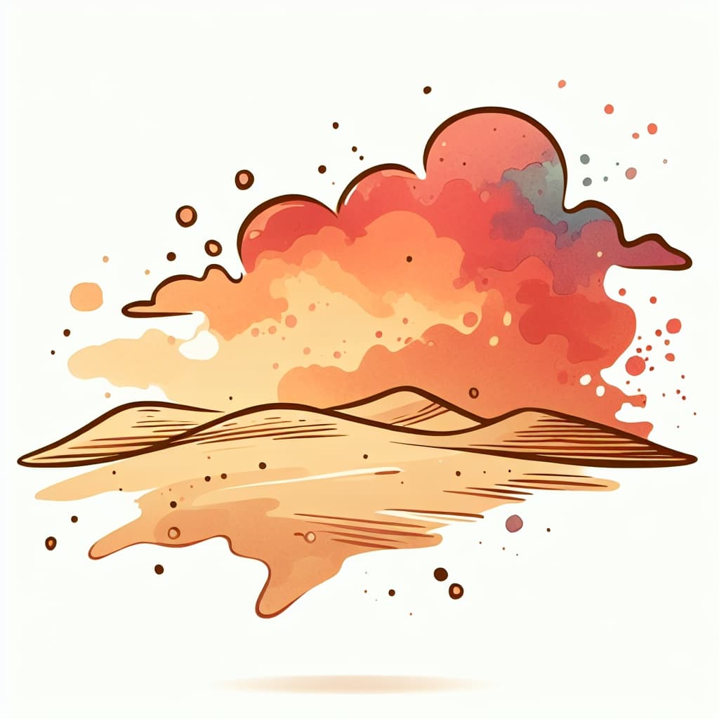 A watercolor splash